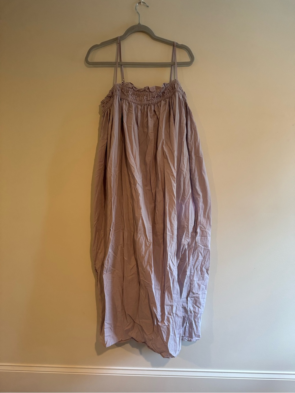Women’s Light Mauve Smocked Strap Dress